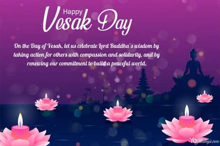 Customize Your Own Happy Vesak Day Message Card Online