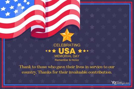 Easy to edit your own Memorial Day Greeting Cards