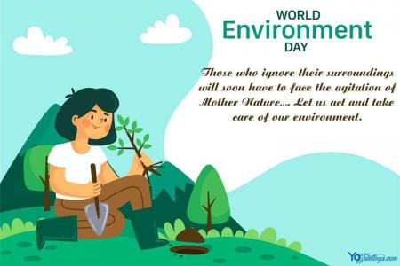 Green Plants Photo World Environment Day Cards