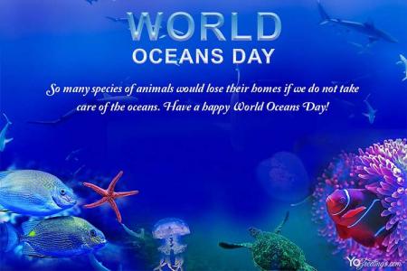 Happy World Ocean Day Cards Images Download