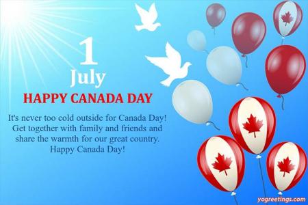 Celebration 1st of July With Canada Day Card Online