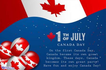 Happy Canada Day Cards With Flag