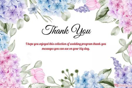 Wedding Thank You Cards Online With Beautiful Flowers