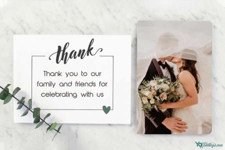 Wedding Thank You Cards With Photo