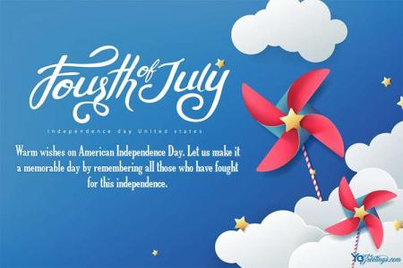 Independence Day USA Card For 4th of July Celebration