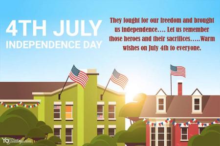 Celebration 4th of July With independence Day Card Online
