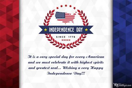 USA Independce Day Wishes Cards Maker Online