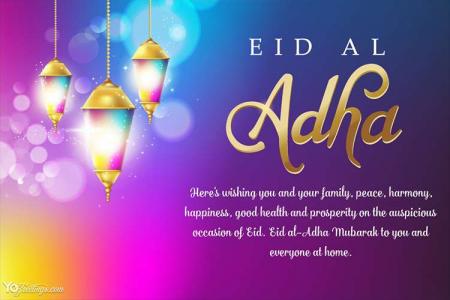 Colorful Eid al-Adha Mubarak Celebration Cards