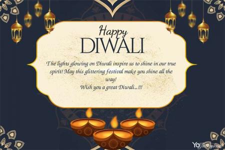 Luxury Diwali Greeting Card Template