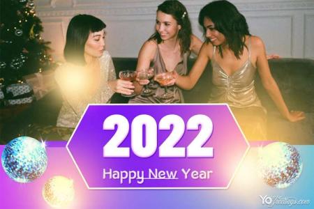 Create Colorful Happy New Year 2022 Greeting Cards With Photos And Wishes