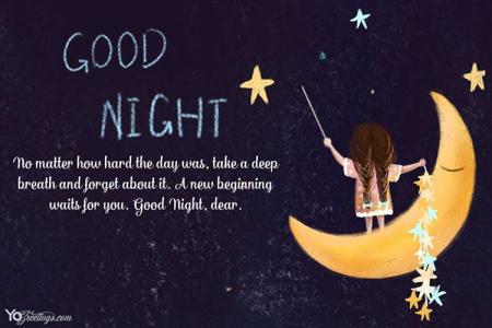 Lovely Good Night Greeting Cards - Free Good Night eCards