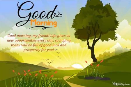 Lovely and Beautiful Good Morning Cards Maker Online