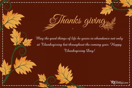 Free Your Own Thanksgiving Greeting Cards