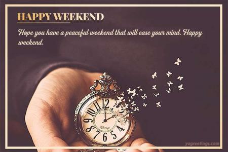 Happy Weekend Wishes Card To Colleagues