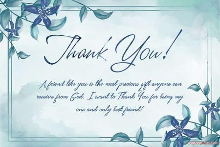 Green Leaf Thank You Cards For Your Wishes
