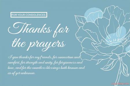 Thank You For Your Prayers Greeting Cards
