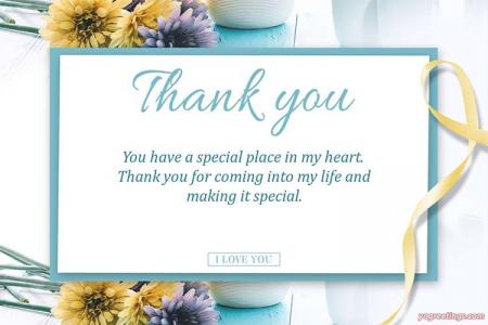 Thank You My Love Greeting Cards
