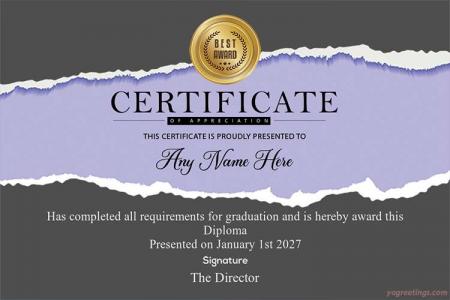 Free Printable Certificate of Appreciation Cards Template