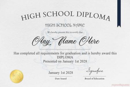 High School Diploma Certificate Maker Online