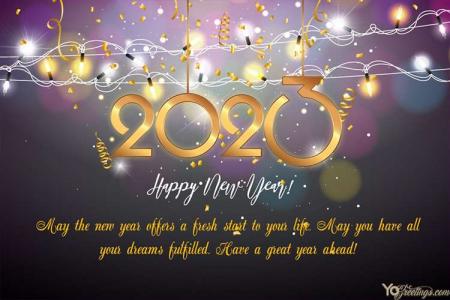 Sparkling New Year 2023 Cards Making Online Free