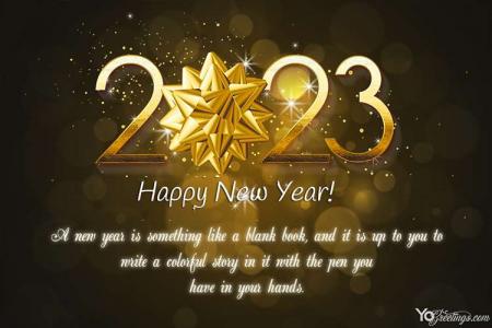 Sparkling Happy New Year 2023 Card Messages & Wishes