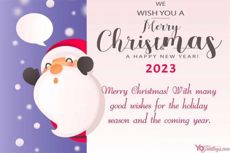 Wish You Merry Christmas And Happy New Year 2023 Wishes Cards