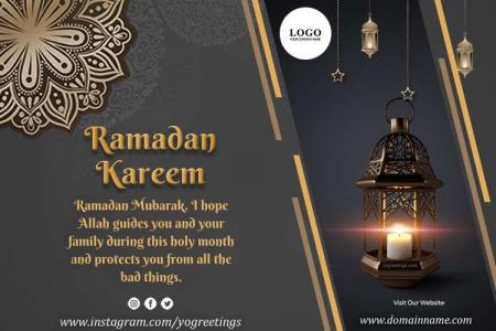 Ramadan Mubarak Greetings Card 2023 for Company