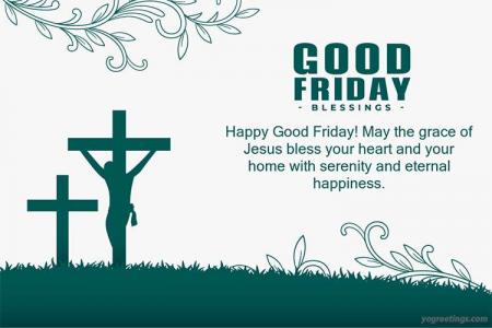 Good Friday Wishes Card With Cross Jesus Crucifixion