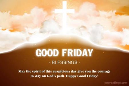 Customize Good Friday Greetings With Glowing Cross