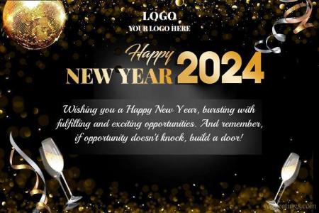 Customize Your Own Corporate 2024 New Year Greeting Card