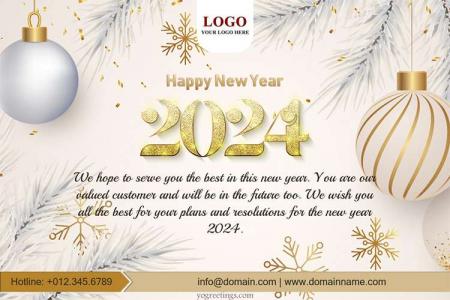 Happy New Year 2024 Wishes With Logo Company
