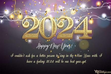 Sparkling New Year 2024 Cards Making Online Free
