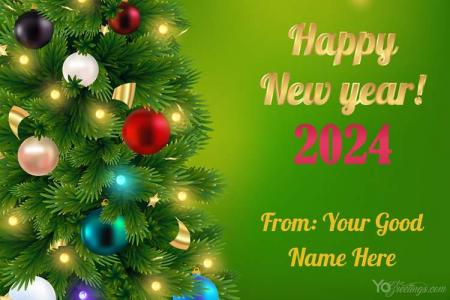 Happy New Year 2024 Greeting Card With Name Generator