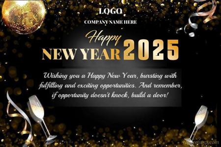 Customize Your Own Corporate 2025 New Year Greeting Card