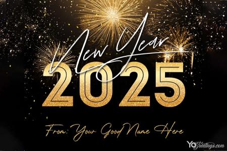 New Year's Eve 2025 Card With My Name Edit Free Download