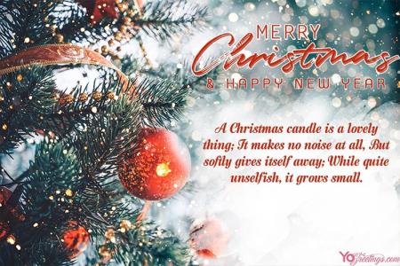 Christmas and New Year 2026 Wishes Card Maker Online Free