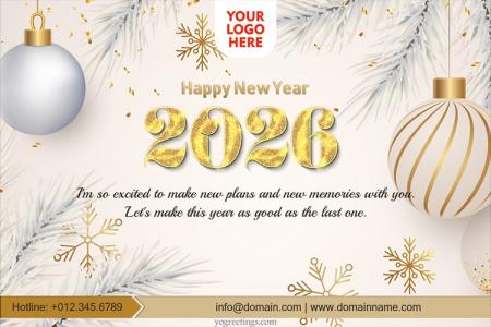 Happy New Year 2026 Wishes With Logo Company