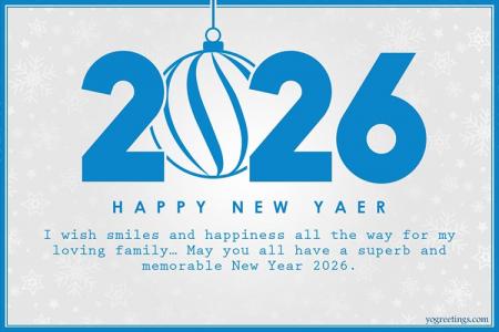 Realistic Happy New Year 2026 Wishes Images With Xmas Ball