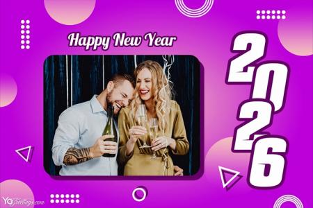 Free Happy New Year 2026 Wishes With Photo Frames