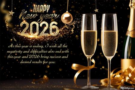 Happy New Year 2026 Celebration Card Download