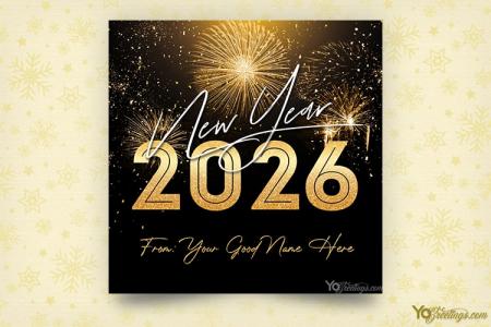 New Year's Eve 2026 Card With My Name Edit Free Download