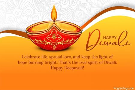 Create a Diwali Greeting Card with Traditional Diya Lamps