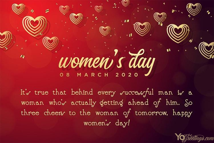 Customize Our Free Happy Women's Day Greeting Cards for 2022