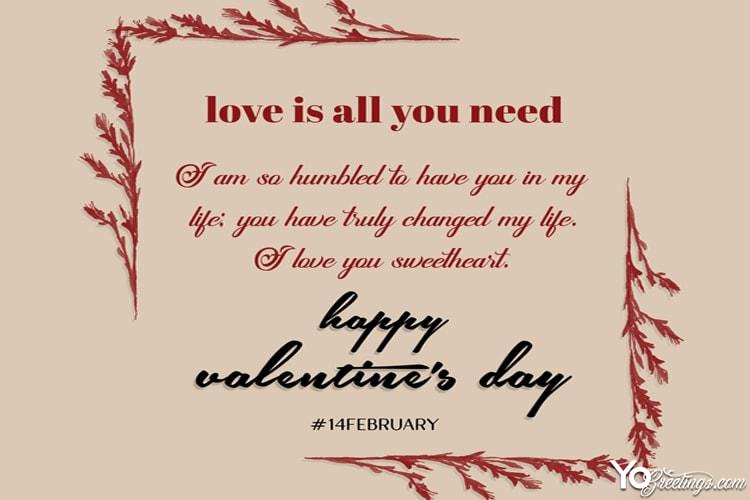 14 February Valentine's Day Greeting Card Maker Online
