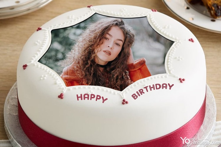 Vanilla Happy Birthday Cakes With Your Photo Edit