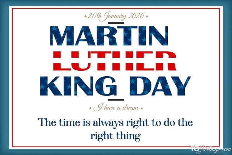 Free Happy Martin Luther King Jr Day Greeting Wishes Cards