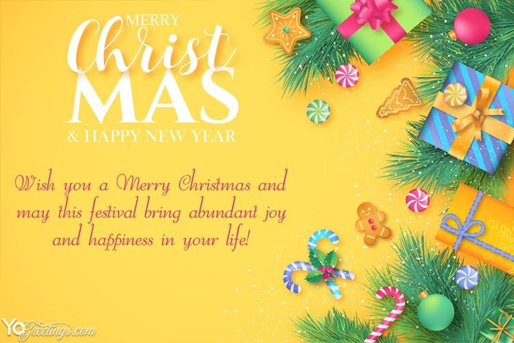 Create Merry Christmas & New Year Greeting Cards Free Download