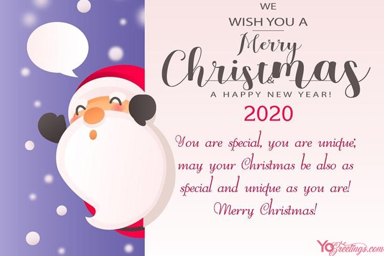 Wish You Merry Christmas And Happy New Year 2020 Wishes Cards