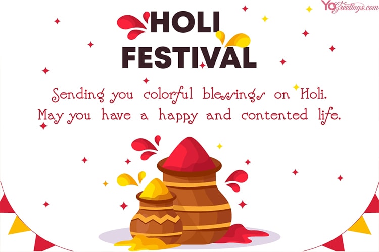Free Happy Holi Wishes Cards Maker Online