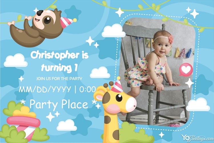 Kids' Birthday Party Invitations Card Maker Online
